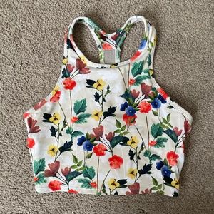Floral sports bra